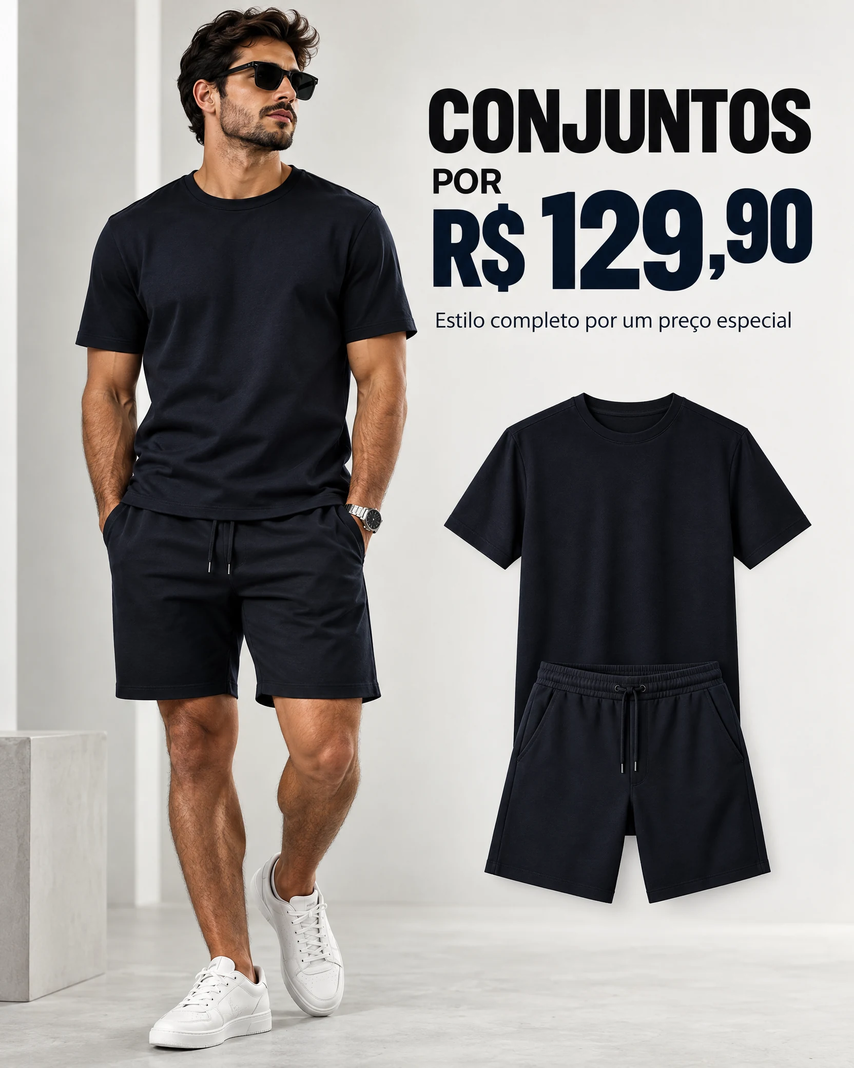 Conjuntos por R$ 129,90